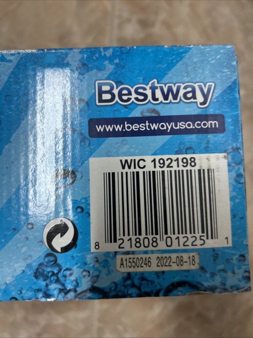 Bestway H2O Blue Rectangular Inflatable Above Ground Pool New In Box - Picture 3 of 4